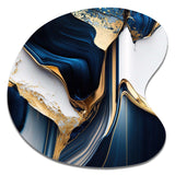 Abstract Geode Waves Gold I - Asymmetric Metal Wall Art