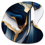 Abstract Geode Waves Gold I - Asymmetric Metal Wall Art