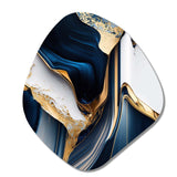 Abstract Geode Waves Gold I - Asymmetric Metal Wall Art