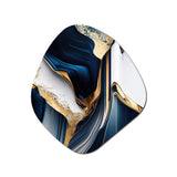 Abstract Geode Waves Gold I - Asymmetric Metal Wall Art