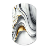 Abstract Geode Waves Grey I - Asymmetric Metal Wall Art