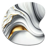 Abstract Geode Waves Grey I - Asymmetric Metal Wall Art