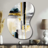 Abstract Transitional Shapes Black IV - Asymmetric Metal Wall Art