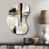 Abstract Transitional Shapes Black IV - Asymmetric Metal Wall Art