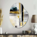 Abstract Transitional Shapes Black IV - Asymmetric Metal Wall Art