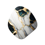 Abstract Geode Gold And Green Marble I - Asymmetric Metal Wall Art