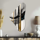 Abstract Transitional Modern Shapes II - Asymmetric Metal Wall Art