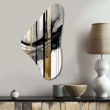 Abstract Transitional Modern Shapes II - Asymmetric Metal Wall Art