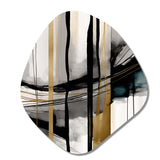 Abstract Transitional Modern Shapes II - Asymmetric Metal Wall Art