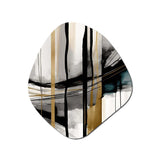 Abstract Transitional Modern Shapes II - Asymmetric Metal Wall Art