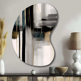 Abstract Geode Geometric Black And Gold III - Asymmetric Metal Wall Art