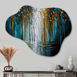 Abstract Nature Trees Painting I - Asymmetric Metal Wall Art