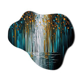 Abstract Nature Trees Painting I - Asymmetric Metal Wall Art