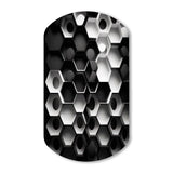 Abstract Geometric Black And White II - Asymmetric Metal Wall Art