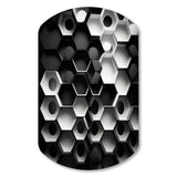 Abstract Geometric Black And White II - Asymmetric Metal Wall Art