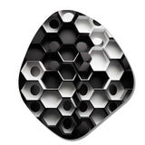 Abstract Geometric Black And White II - Asymmetric Metal Wall Art