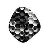 Abstract Geometric Black And White II - Asymmetric Metal Wall Art