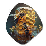 Honey Bees - Asymmetric Metal Wall Art