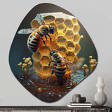 Honey Bees - Asymmetric Metal Wall Art