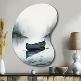 Canoe On The Lake I - Asymmetric Metal Wall Art