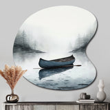 Canoe On The Lake I - Asymmetric Metal Wall Art