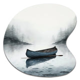 Canoe On The Lake I - Asymmetric Metal Wall Art