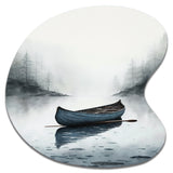 Canoe On The Lake I - Asymmetric Metal Wall Art