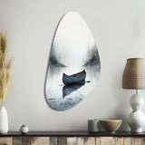 Canoe On The Lake I - Asymmetric Metal Wall Art