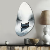 Canoe On The Lake I - Asymmetric Metal Wall Art