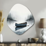 Canoe On The Lake I - Asymmetric Metal Wall Art