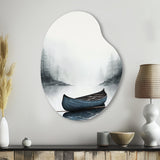 Canoe On The Lake I - Asymmetric Metal Wall Art