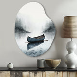 Canoe On The Lake I - Asymmetric Metal Wall Art