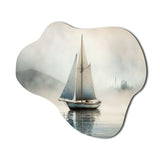 Boat On The Lake I - Asymmetric Metal Wall Art