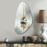 Boat On The Lake II - Asymmetric Metal Wall Art