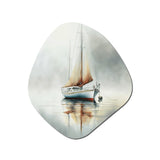 Boat On The Lake II - Asymmetric Metal Wall Art