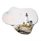 Lighthouse By The Ocean I - Asymmetric Metal Wall Art