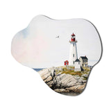 Lighthouse By The Ocean I - Asymmetric Metal Wall Art