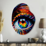 Colorful Eye II - Asymmetric Metal Wall Art