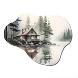 Cottage By The Lake I - Asymmetric Metal Wall Art