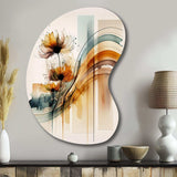 Orange Daisy Flowers Hyperrealistic II - Asymmetric Metal Wall Art