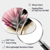 Gerbera Hyperrealistic Flowers V - Asymmetric Metal Wall Art