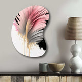 Pink Gerbera Hyperrealistic Flowers IV - Asymmetric Metal Wall Art