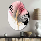 Pink Gerbera Hyperrealistic Flowers IV - Asymmetric Metal Wall Art