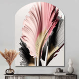 Pink And Grey Gerbera Hyperrealistic Flowers - Asymmetric Metal Wall Art