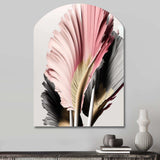 Pink And Grey Gerbera Hyperrealistic Flowers - Asymmetric Metal Wall Art