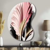 Pink And Grey Gerbera Hyperrealistic Flowers - Asymmetric Metal Wall Art