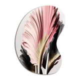 Pink And Grey Gerbera Hyperrealistic Flowers - Asymmetric Metal Wall Art