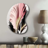 Pink And Grey Gerbera Hyperrealistic Flowers - Asymmetric Metal Wall Art