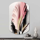 Pink And Grey Gerbera Hyperrealistic Flowers - Asymmetric Metal Wall Art