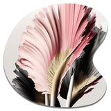 Pink And Grey Gerbera Hyperrealistic Flowers - Asymmetric Metal Wall Art